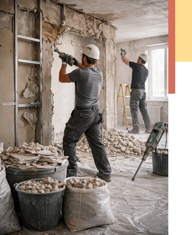 Демонтажные работы в Сосногорске от 2785 руб. — услуги и цена под ключ | ОТДЕЛОЧНИК-Сно