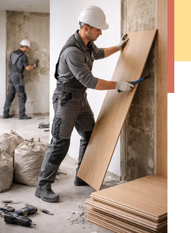 Демонтаж стеновых панелей в Сосногорске от 3611 руб. за м² быстро и недорого | ОТДЕЛОЧНИК-Сно