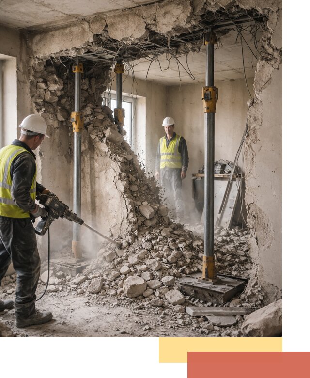 Снос несущих стен в Сосногорске с гарантией безопасности и качества