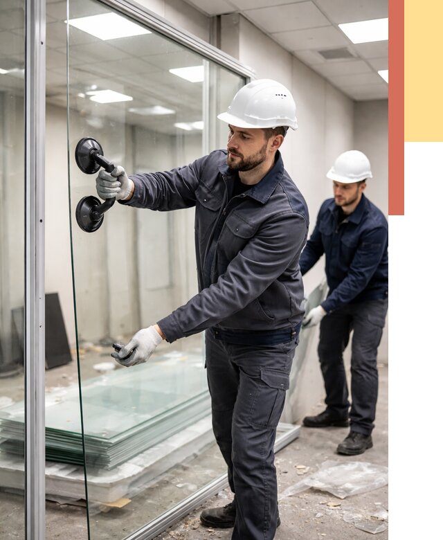 Демонтаж стеклянных перегородок в Сосногорске от 3301 руб. — быстро и недорого | ОТДЕЛОЧНИК-Сно