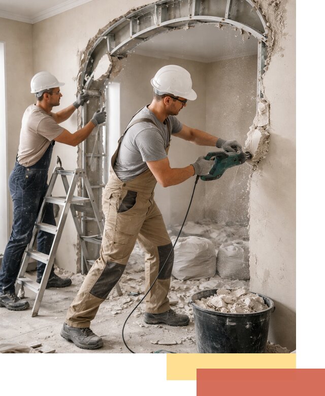 Демонтаж гипсокартонной арки в Сосногорске быстро и аккуратно