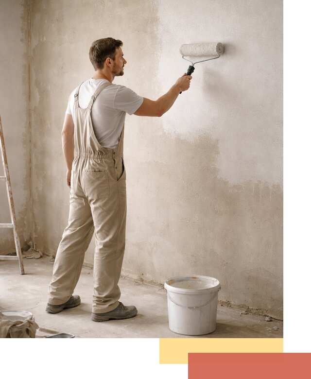 Грунтовка стен под отделку в Сосногорске профессиональным раствором