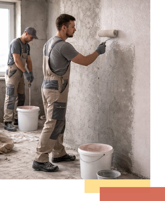 Нанесение бетоноконтакта на стены в Сосногорске для последующей отделки