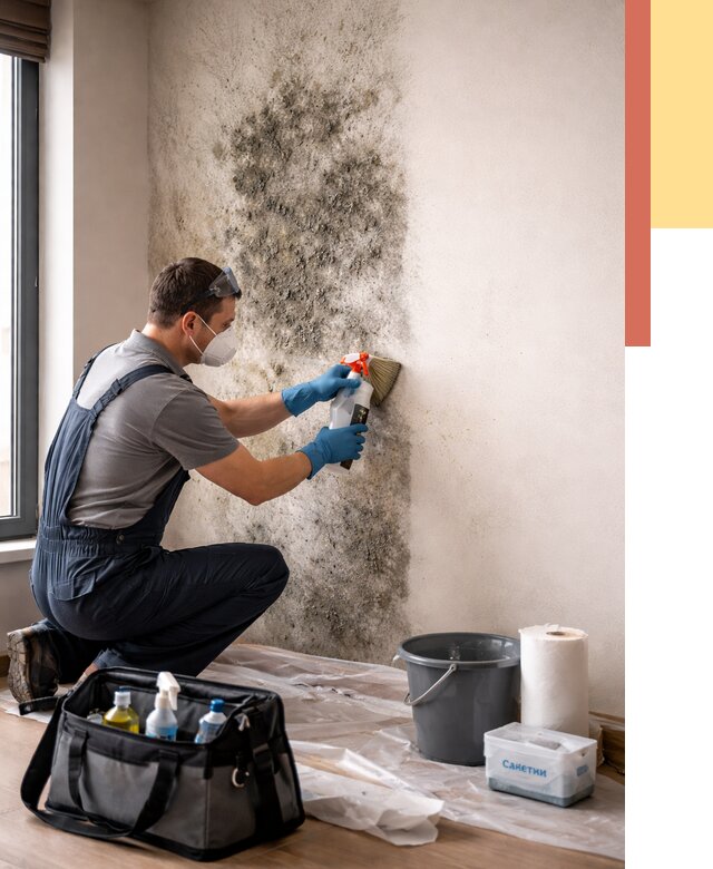 Удаление плесени со стен в Сосногорске от 2218 руб. — быстро и недорого | ОТДЕЛОЧНИК-Сно