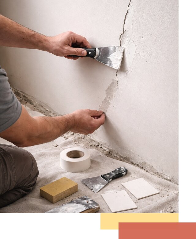 Заделка трещин и сколов в стенах и потолках в Сосногорске