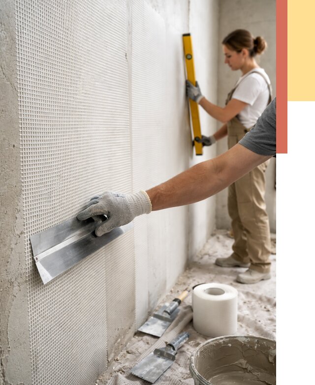 Армирование стен стеклосеткой в Сосногорске от 3301 руб. под ключ | ОТДЕЛОЧНИК-Сно