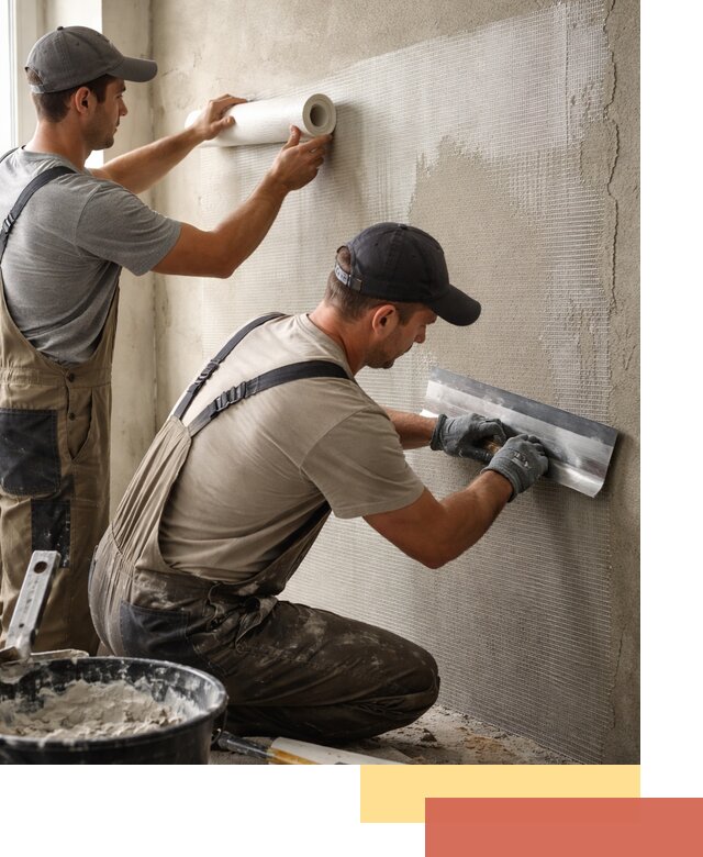 Армирование стен стеклосеткой в Сосногорске для прочной отделки