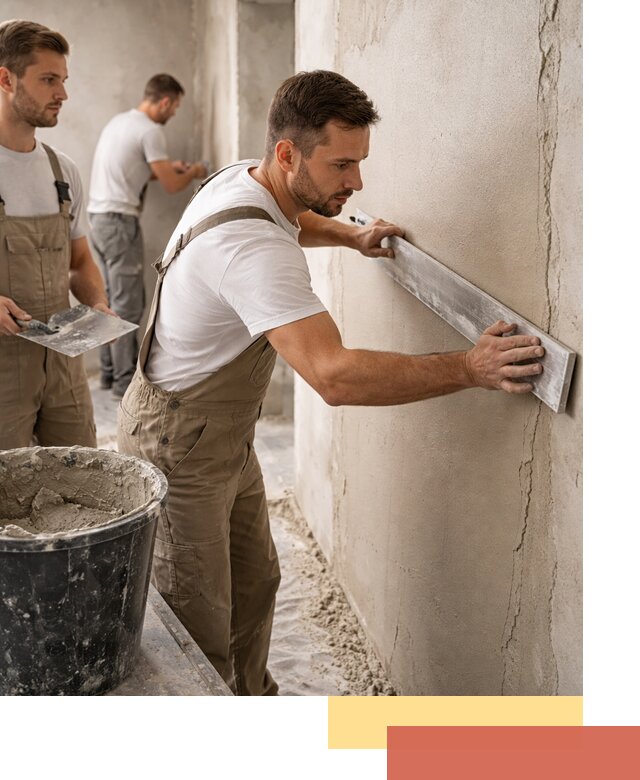 Штукатурка стен без маяков в Сосногорске быстро и качественно