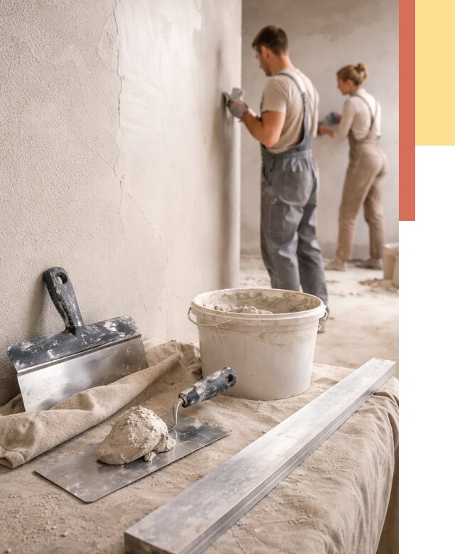 Штукатурка стен гипсовая в Сосногорске от 4642 руб/м2 — быстро и недорого | ОТДЕЛОЧНИК-Сно