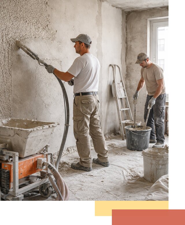 Машинная штукатурка стен в Сосногорске — быстро и качественно