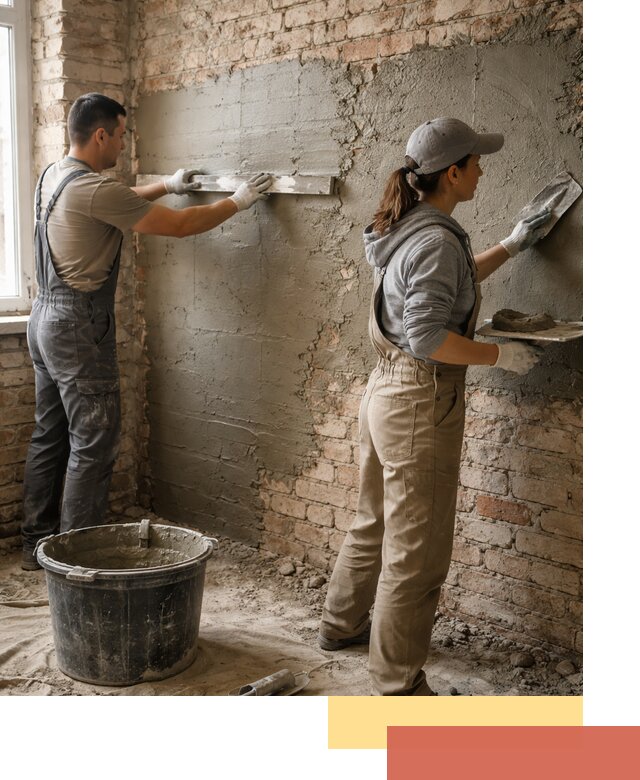 Штукатурка кирпичных стен в Сосногорске — качественно и надежно