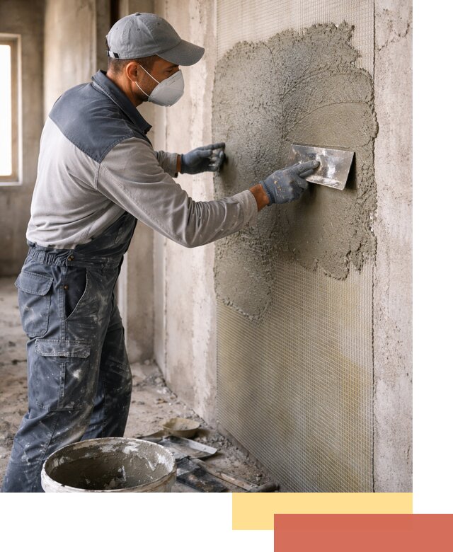 Штукатурка стен по сетке в Сосногорске под ключ качественно и быстро