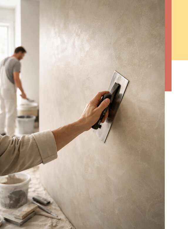 Венецианская штукатурка в Сосногорске от 3611 руб/м² — нанесение стен под ключ | ОТДЕЛОЧНИК-Сно