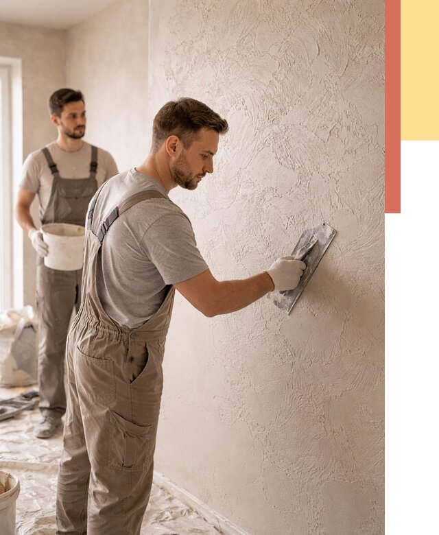 Фактурная штукатурка стен в Сосногорске от 4333 руб./м² — заказать под ключ | ОТДЕЛОЧНИК-Сно