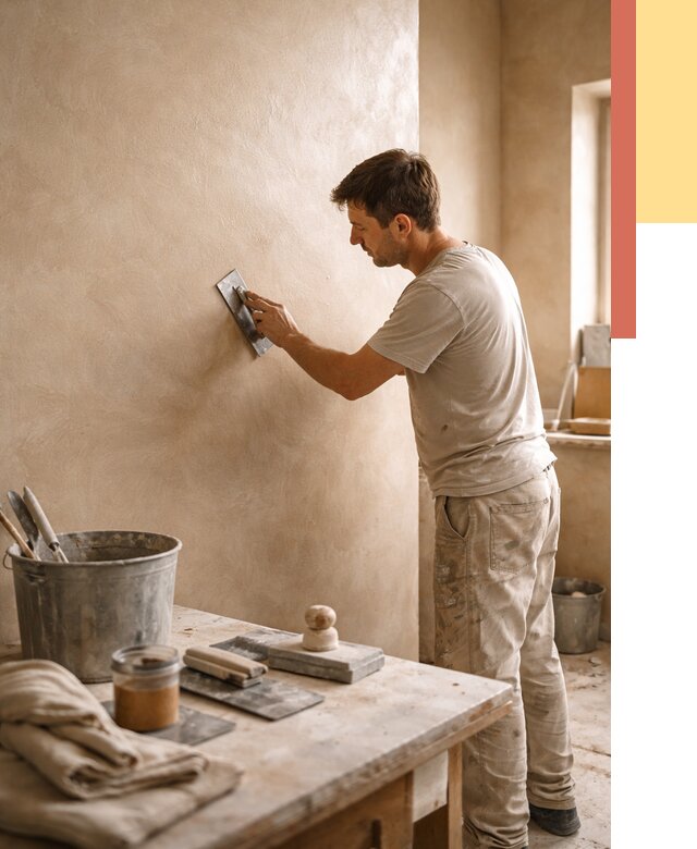 Марокканская штукатурка таделакт в Сосногорске под ключ от 4333 руб. | ОТДЕЛОЧНИК-Сно