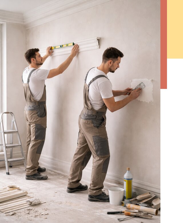 Монтаж лепнины на стены в Сосногорске от 4642 руб. — недорого, быстро | ОТДЕЛОЧНИК-Сно