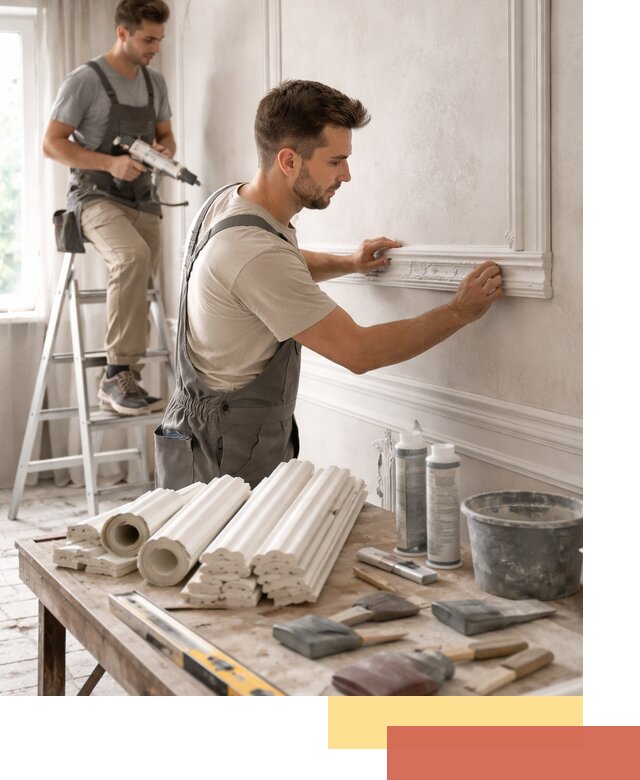 Монтаж лепнины на стены в Сосногорске профессионально и качественно