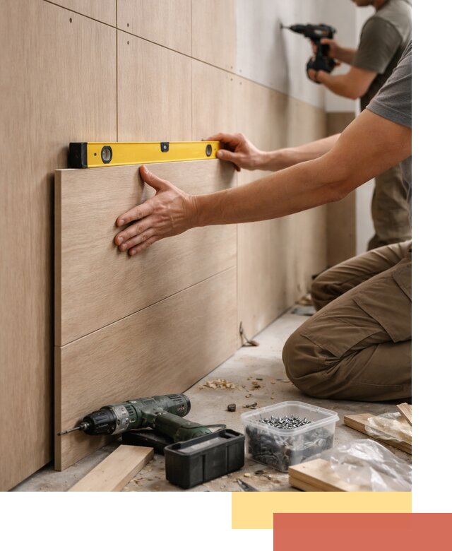 Профессиональный монтаж МДФ панелей на стены в Сосногорске