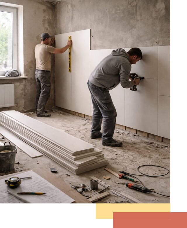 Монтаж ПВХ панелей на стены в Сосногорске качественно и быстро