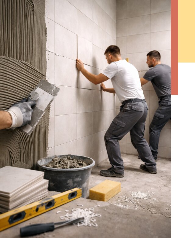 Укладка плитки на стены в Сосногорске от 877 руб. — качественно и недорого | ОТДЕЛОЧНИК-Сно