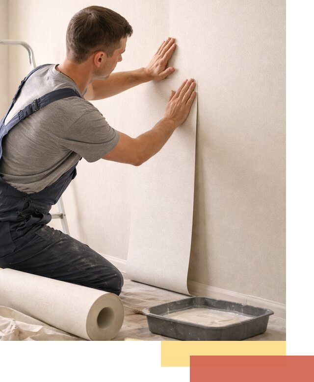 Поклейка флизелиновых обоев в Сосногорске качественно и быстро