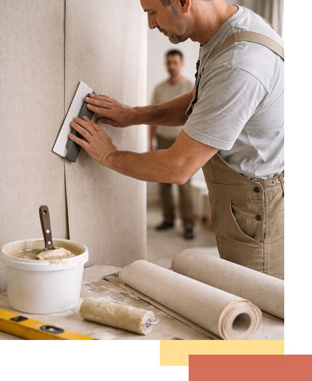 Поклейка текстильных обоев в Сосногорске профессионально и аккуратно