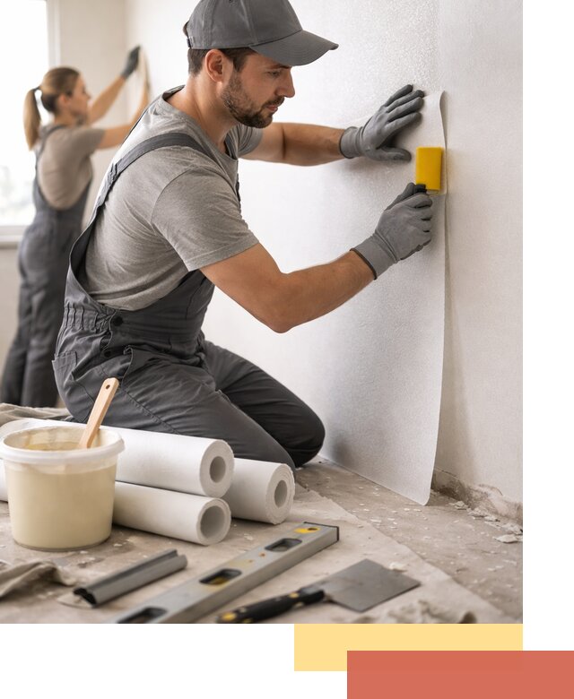 Поклейка стеклообоев профессионально в Сосногорске