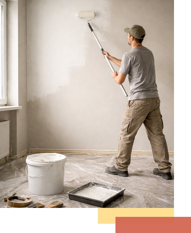 Покраска стен латексной краской в Сосногорске качественно и быстро