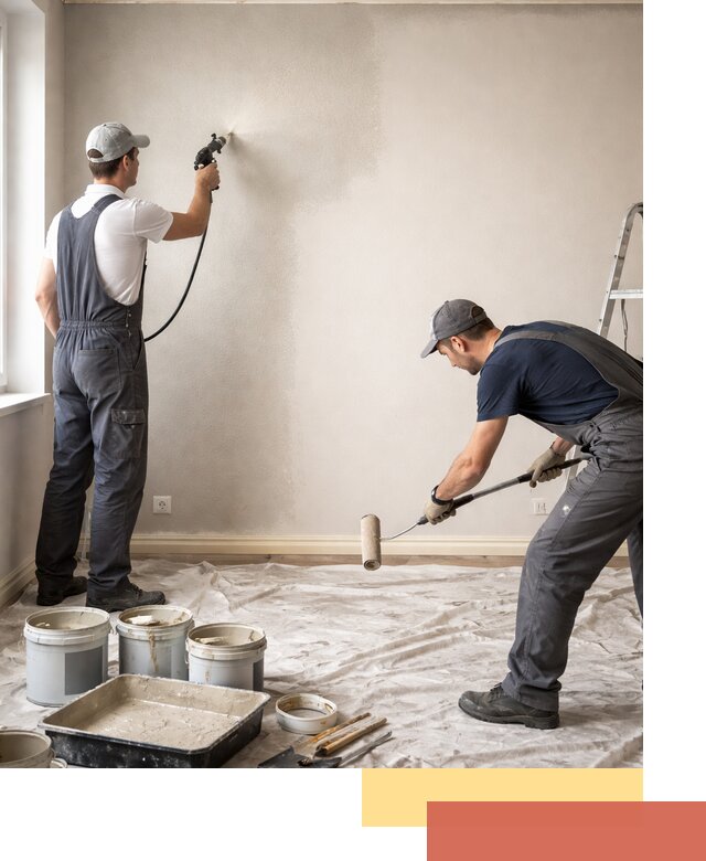 Покраска стен моющейся краской и защита поверхностей в Сосногорске