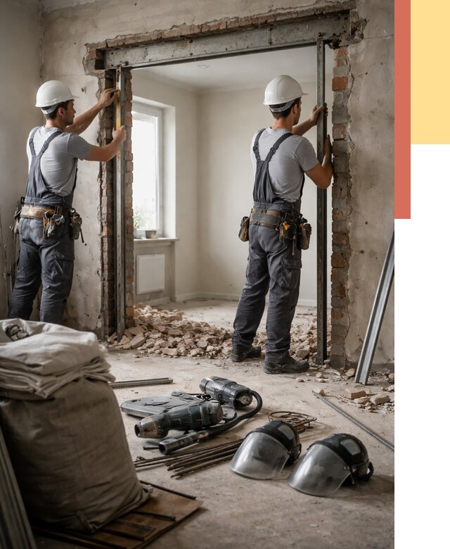 Расширение дверного проема в Сосногорске от 12895 руб. под ключ | ОТДЕЛОЧНИК-Сно