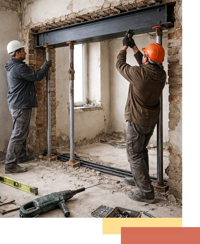 Усиление проема в стене в Сосногорске для расширения и безопасности