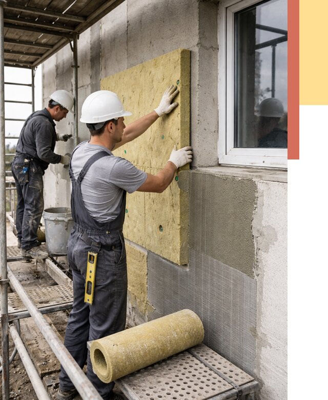 Утепление стен в Сосногорске от 4436 руб. под ключ — быстро и недорого | ОТДЕЛОЧНИК-Сно