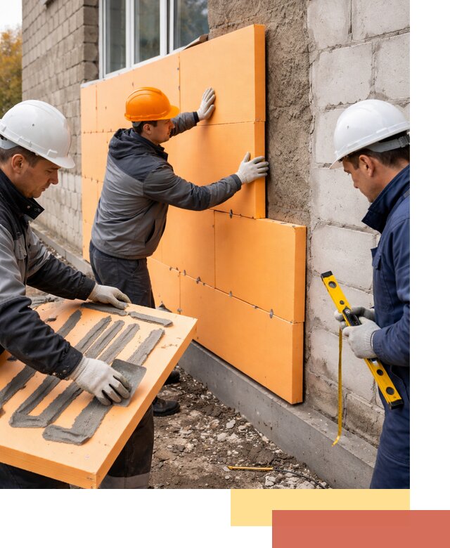 Утепление фасада пеноплексом под ключ в Сосногорске