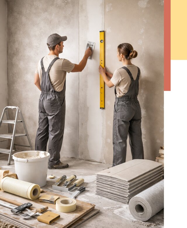 Отделка стен в Сосногорске от 1547 руб/м² — недорого, быстро, под ключ | ОТДЕЛОЧНИК-Сно