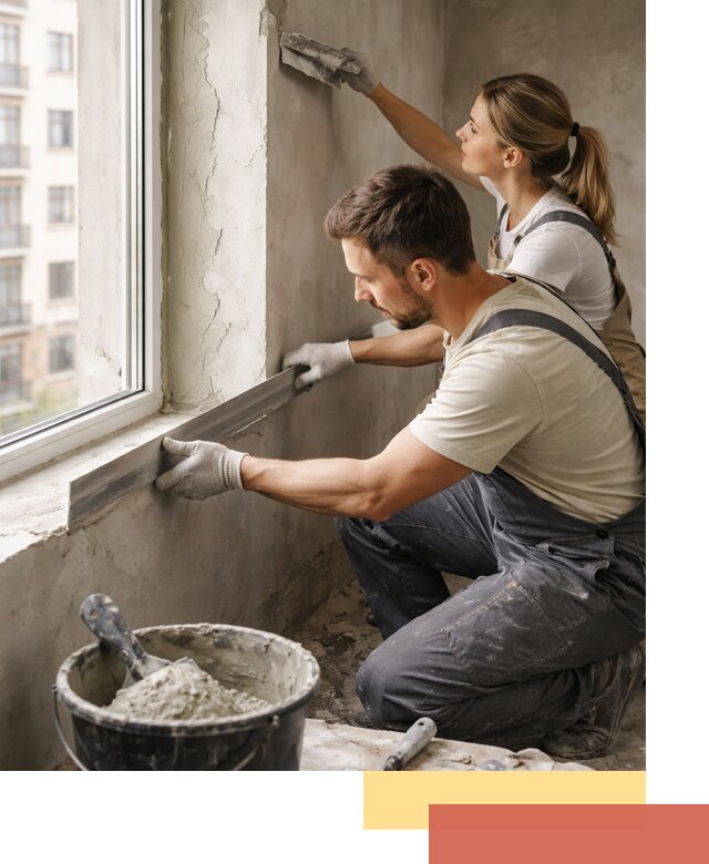 Штукатурка откосов дверей и окон профессионально в Сосногорске