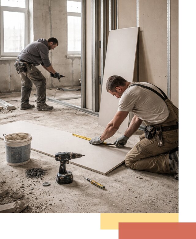 Кладка перегородок из ПГП под ключ в Сосногорске