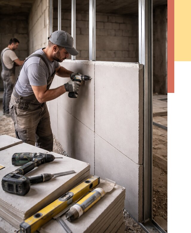 Кладка влагостойких перегородок ПГП в Сосногорске от 1238 руб. под ключ | ОТДЕЛОЧНИК-Сно