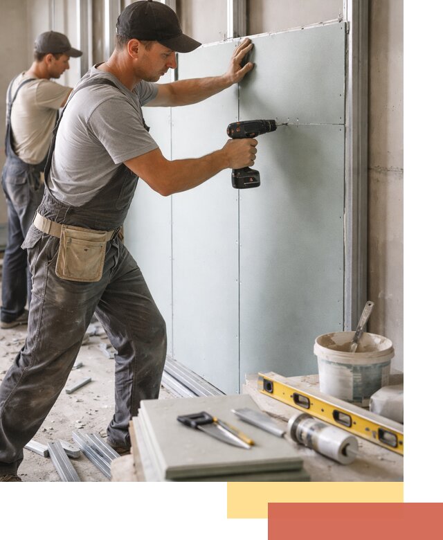 Кладка влагостойких перегородок ПГП в Сосногорске