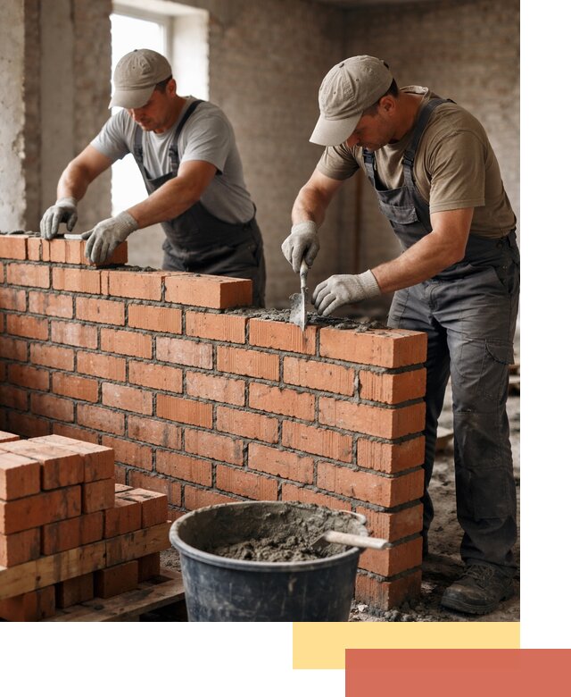 Кладка кирпичных перегородок под ключ в Сосногорске