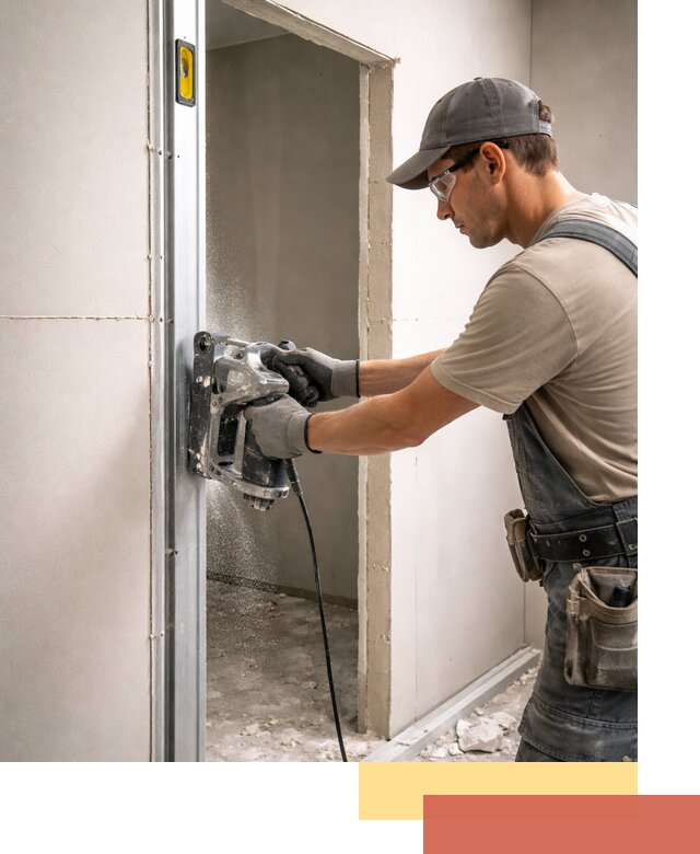 Устройство дверного проема в перегородке в Сосногорске