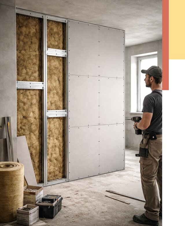 Усиленная перегородка под навеску в Сосногорске от 13204 руб. — монтаж под ключ | ОТДЕЛОЧНИК-Сно