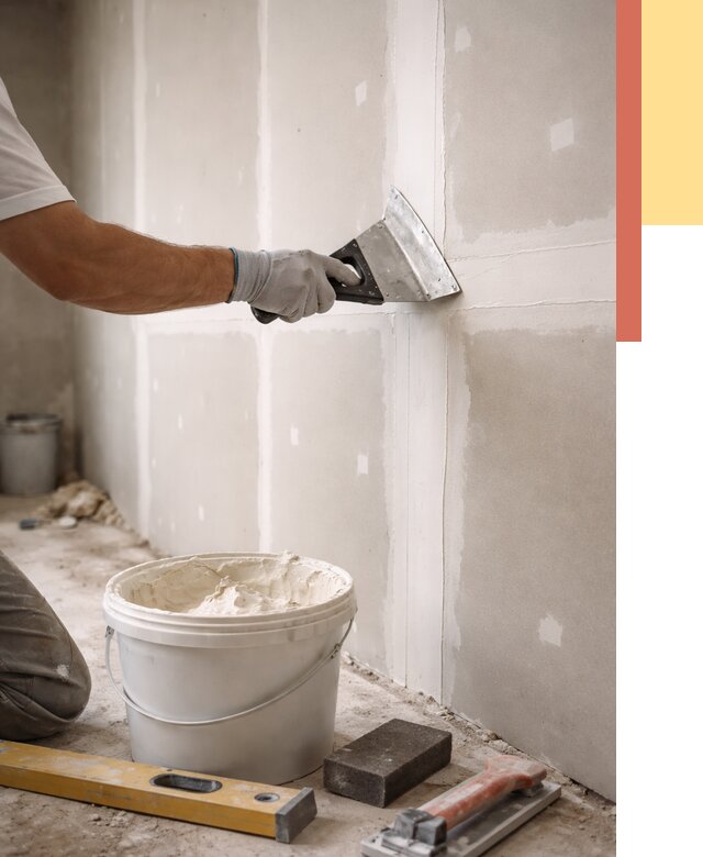 Шпаклевка перегородок из гипсокартона в Сосногорске от 2579 руб. — услуги ОТДЕЛОЧНИК-Сно