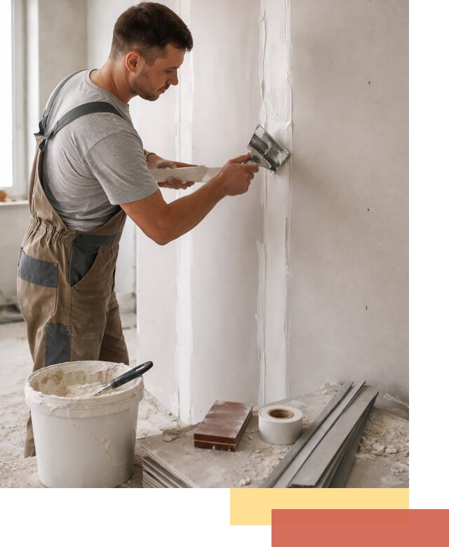 Шпаклевка перегородок из гипсокартона в Сосногорске качественно и быстро