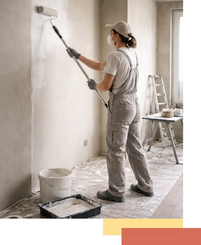 Покраска перегородок из гипсокартона в Сосногорске качественно и недорого