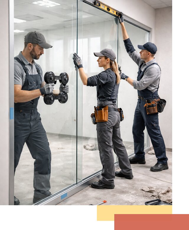 Профессиональный монтаж стеклянных перегородок в Сосногорске