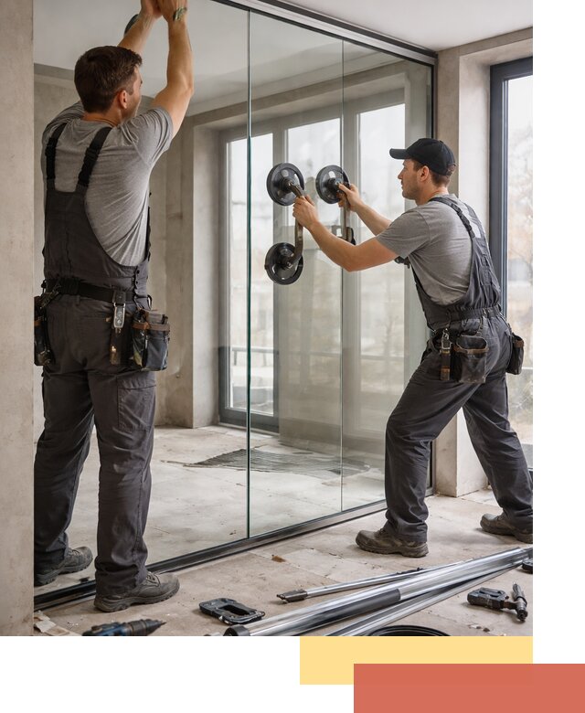 Цельностеклянные перегородки под ключ в Сосногорске