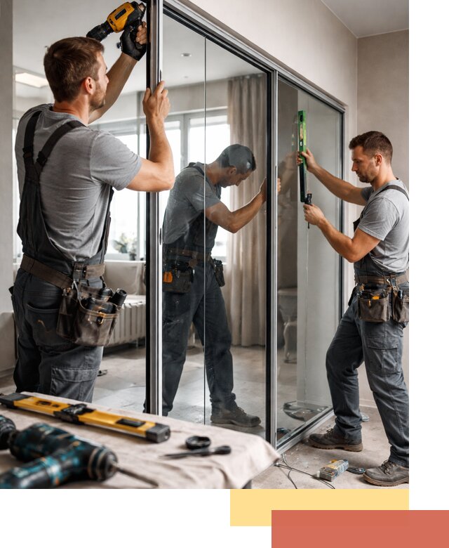 Каркасные стеклянные перегородки под ключ в Сосногорске