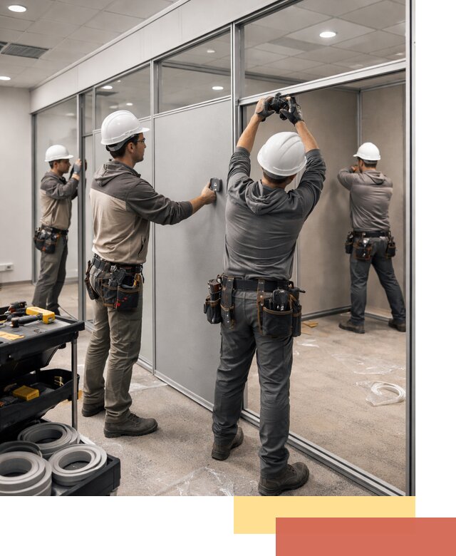 Мобильные офисные перегородки под ключ в Сосногорске