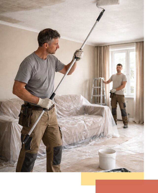 Грунтовка потолка в Сосногорске — подготовка под покраску и отделку