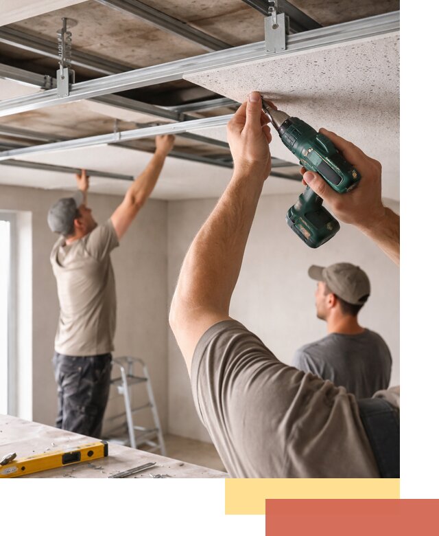 Монтаж акустического потолка в Сосногорске под ключ